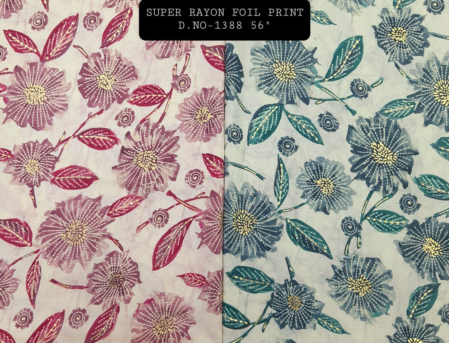 Super Rayon Foil Print Fabric – Floral & Designer Patchwork