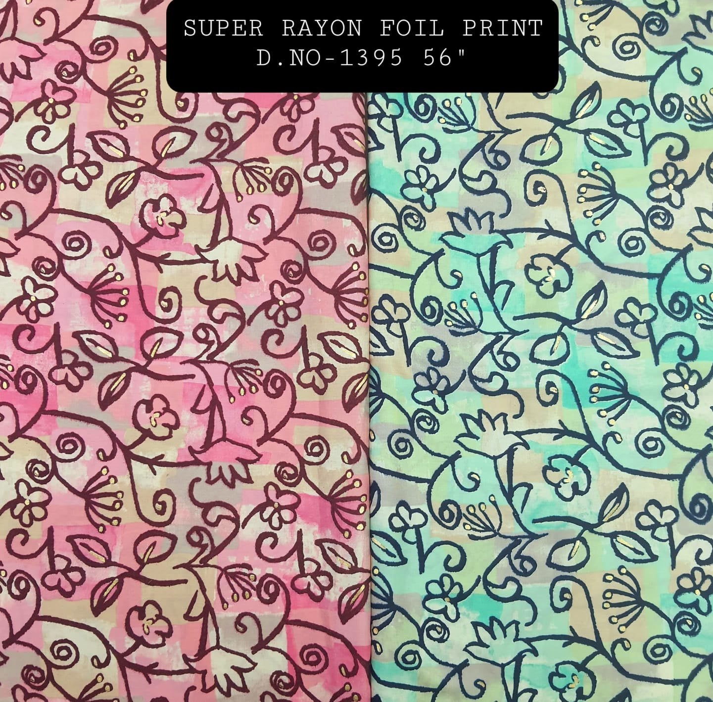 Super Rayon Foil Print Fabric – Floral & Designer Patchwork