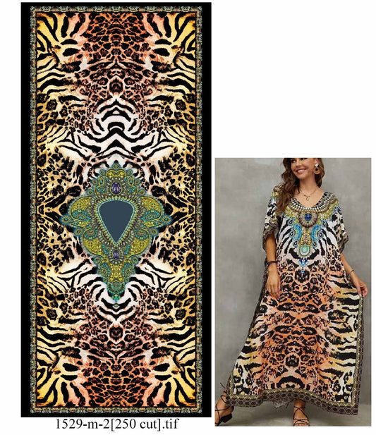 Digital Printed Kaftan Dress