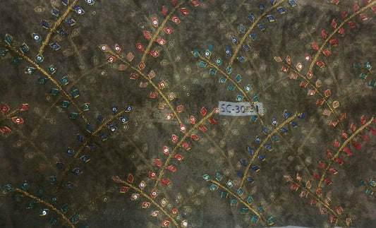 Position Print Embroidered Fabric