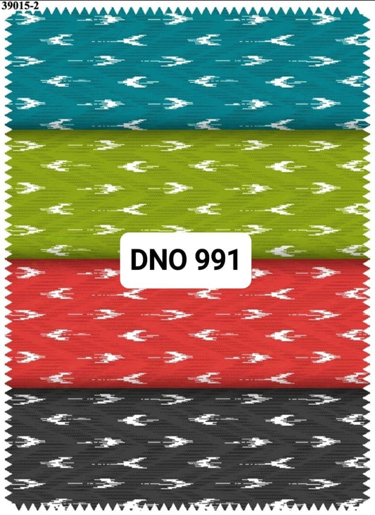 Rayon ODP Print Fabric – Ikat & Geometric Pattern