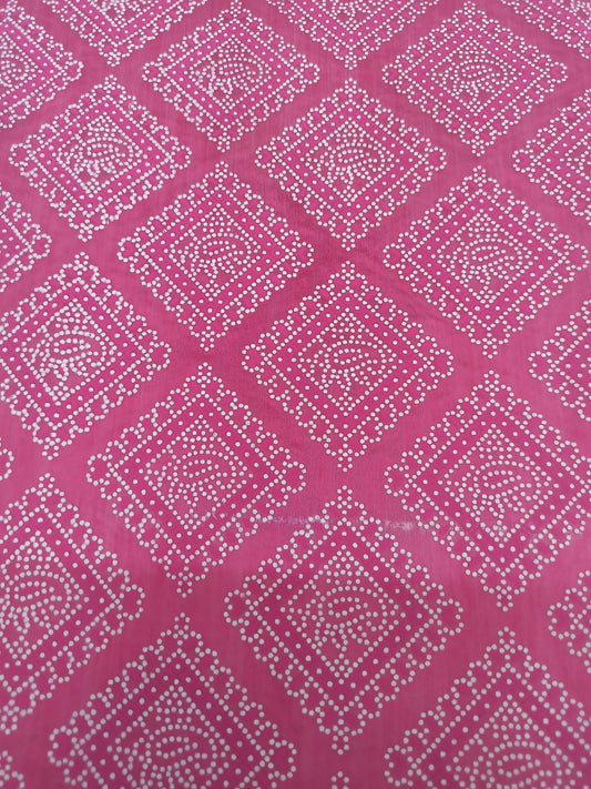 Table Print Work Cotton Fabric