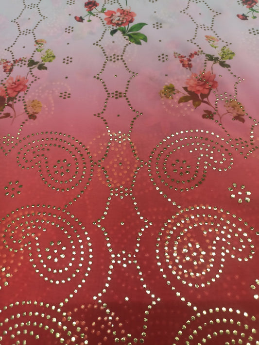 Mukaish Work Georgette Fabric