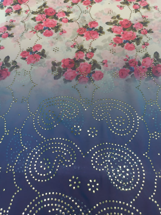 Mukaish Work Georgette Fabric
