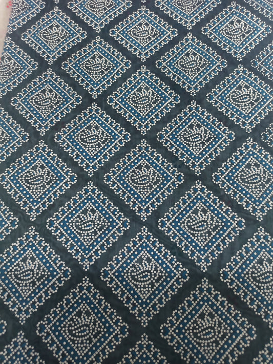 Table Print Work Cotton Fabric