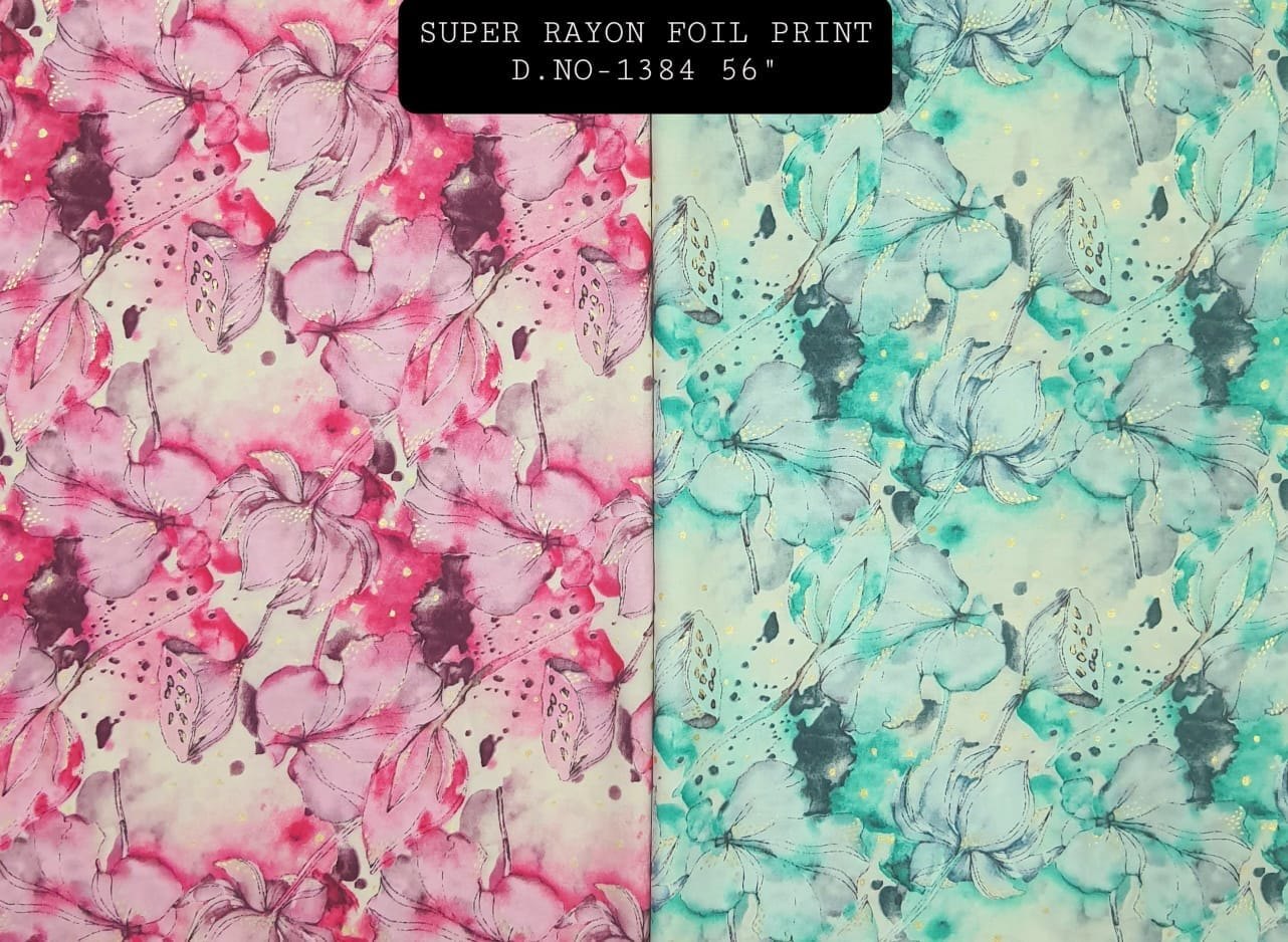 Super Rayon Foil Print Fabric – Floral & Designer Patchwork