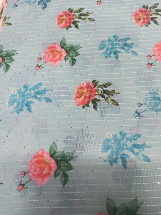 Maslin Digital Printed Fabric – Multicolour Soft Fabric