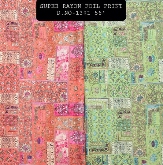 Super Rayon Foil Print Fabric – Floral & Designer Patchwork