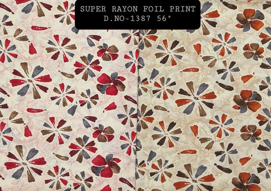 Super Rayon Foil Print Fabric – Floral & Designer Patchwork