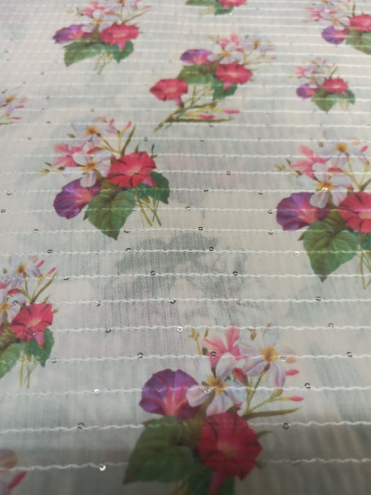 Maslin Digital Printed Fabric – Multicolour Soft Fabric